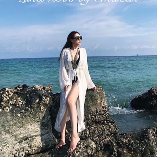 Áo choàng voan viền ren đi biển (ẢNH THẬT - ẢNH FEEDBACK)