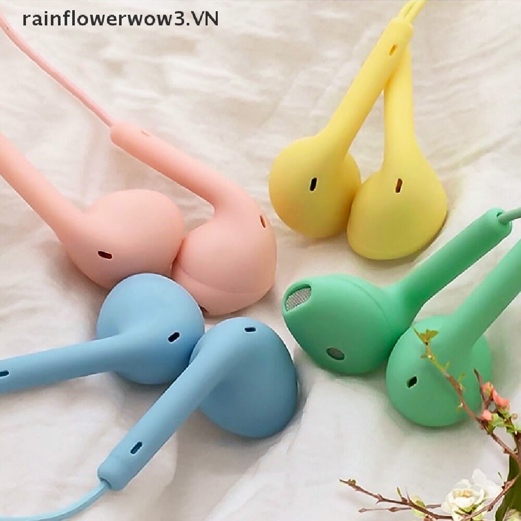 Tai Nghe Nhét Tai Có Dây 8 Màu Đầu Cắm 3.5mm Phong Cách Thể Thao