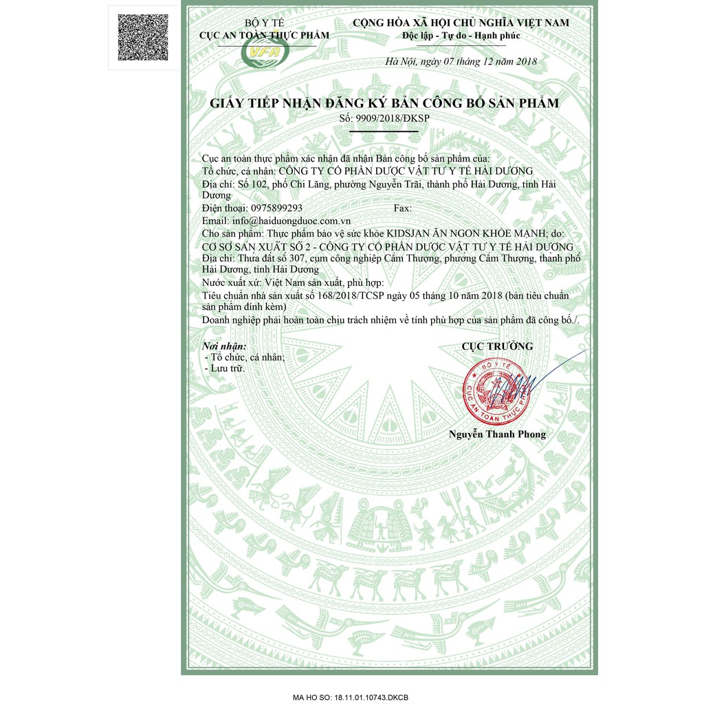 Siro KIDSJAN ĂN NGON KHỎE MẠNH - HDPHARMA - Bổ sung các acid amin, vitamin B và kẽm - Châu Ngân