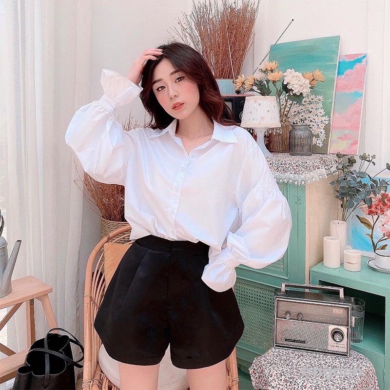 Áo sơmi tay xoè tingoan CUPID BLOUSE/WH