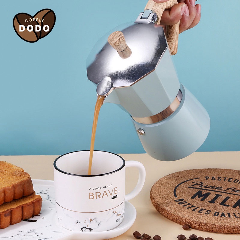 Bình pha cà phê moka 300ml ​Ấm pha cà phê moka Moka Pot Chất lượng cao có thể pha cà phê cappuccino/macchiato/latte