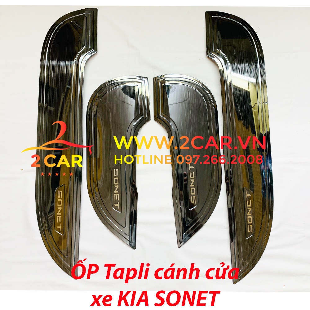 Ốp Tapli, Tapbi Cánh Cửa xe KIA SONET 2021-2023 Mẫu Titan cao cấp