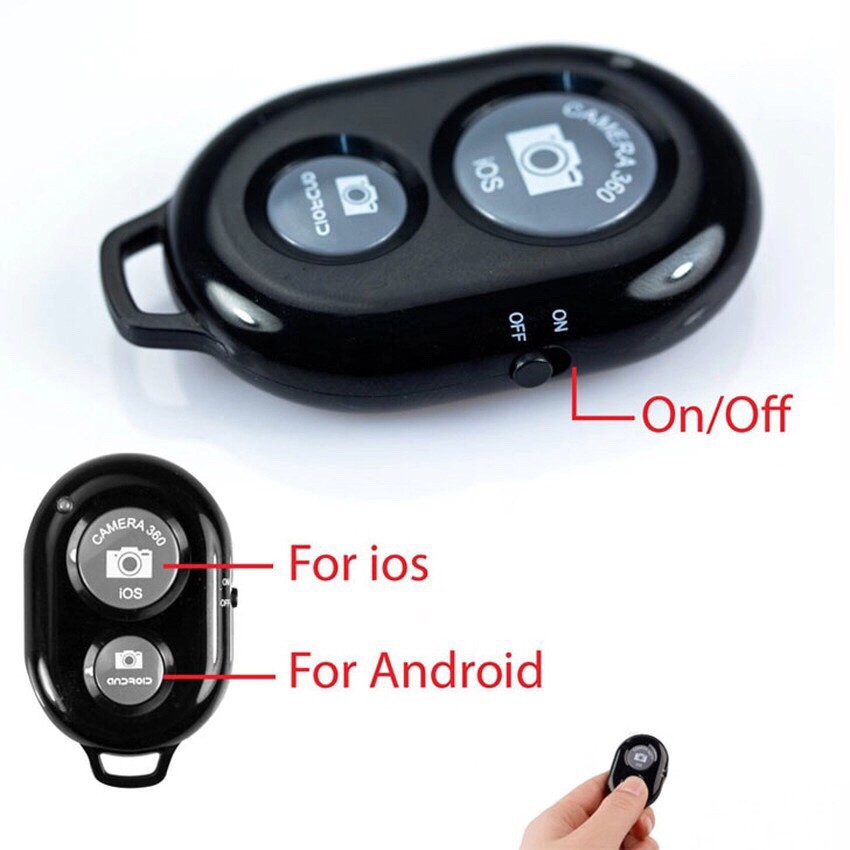 Remote Bluetooth Điều Khiển Chụp Ảnh Từ Xa (Màu Đen)  Ymua rẻ mua