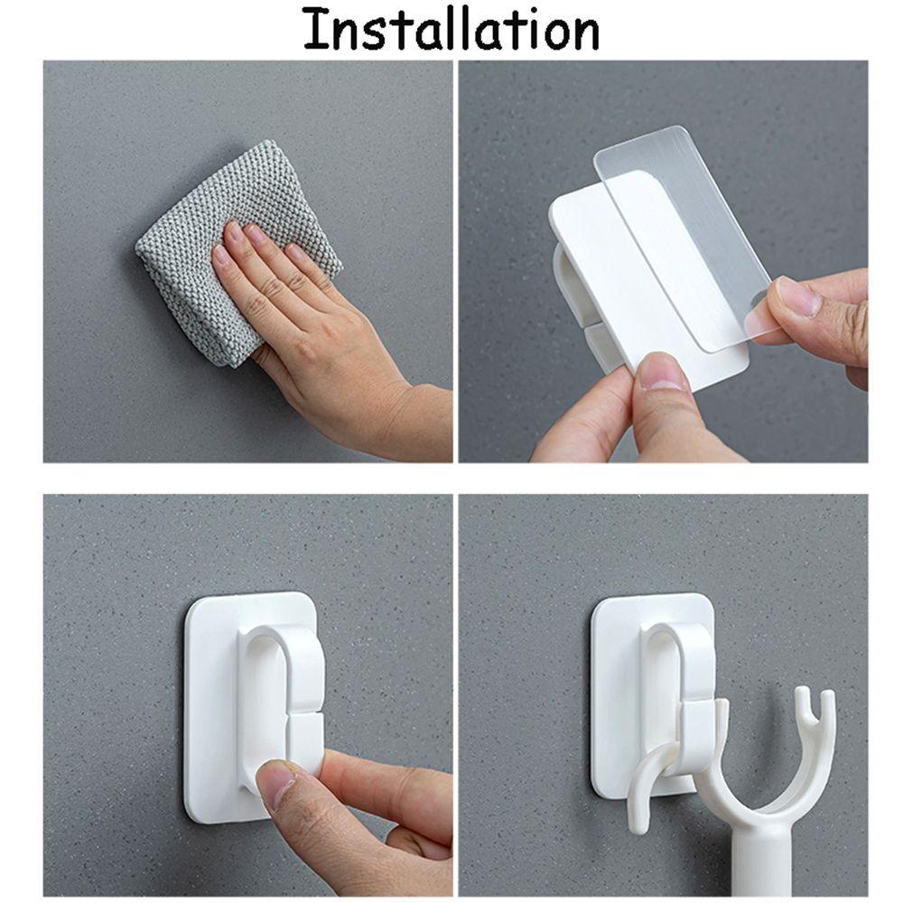 Set 2 Móc Treo Đồ Dính Tường Bằng PP Đơn Giản