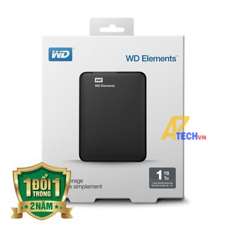 Ổ cứng di động W D Element 1Tb 2.5inch USB 3.0, tốc độ sao chép cực nhanh, siêu bền, bảo hành 2 năm