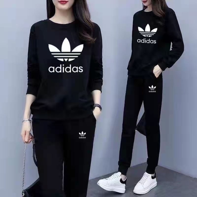 Bộ quần dài kèm áo hoodie Adidas phong cách thể thao