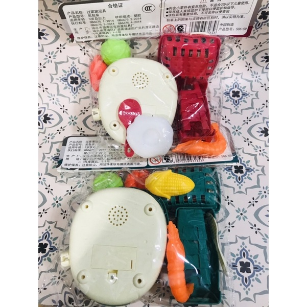 Đồ chơi nấu ăn nhà bếp, Bộ đồ chơi nồi cơm điện kèm bàn ghế và đồ ăn phát triển kĩ năng cho bé