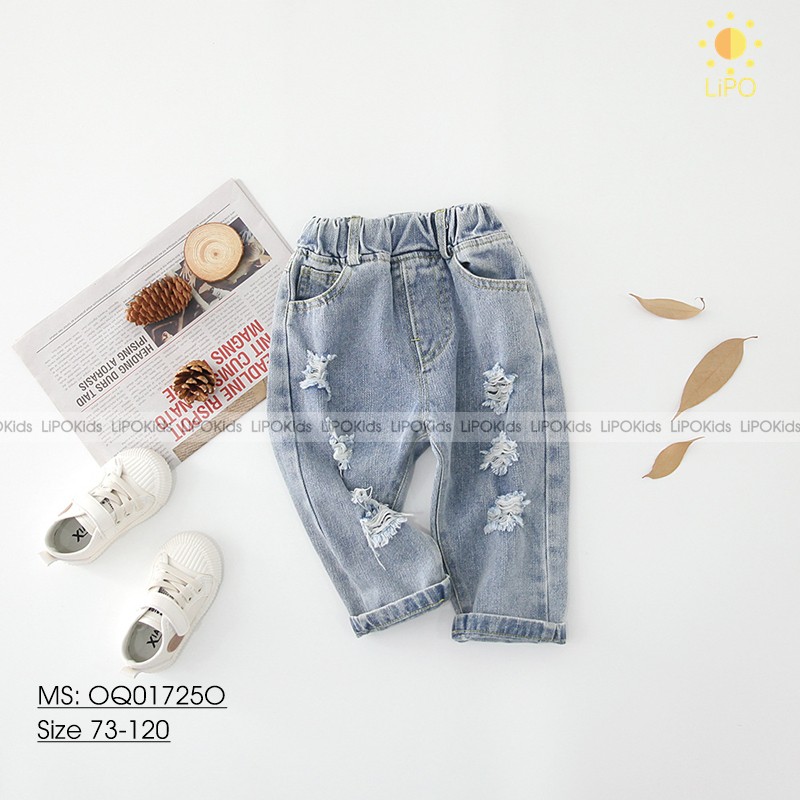 QUẦN JEANS RÁCH DK093 CHO BÉ - OQ017