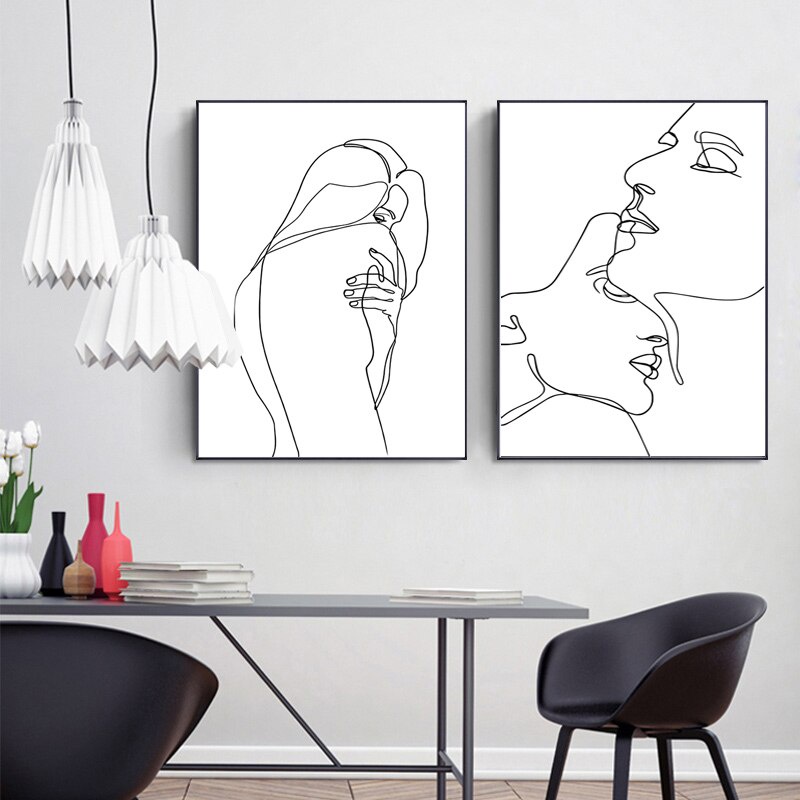 Tranh Vải Bạt Treo Tường In Hình Cô Gái Quyến Rũ Phong Cách Bắc Âu Trang Trí Nhà Cửa