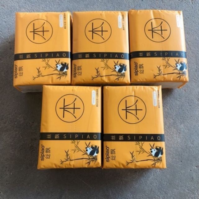 COMBO 5 GÓI GIẤY ĂN GẤU TRÚC SIPIAO, HÀNG NỘI ĐỊA TRUNG CHUẨN