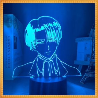 Đèn ngủ Captain Acrylic 3d Đèn Levi 'S Ackerman Attack on Titan siêu sáng