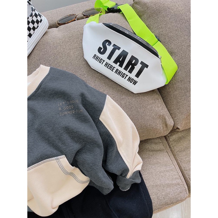 Set Đồ Thể Thao 2 Món Gồm Áo sweater Cổ Tròn Dáng Rộng Và Quần Legging Thời Trang Mùa Thu Mới Cho Bé Trai