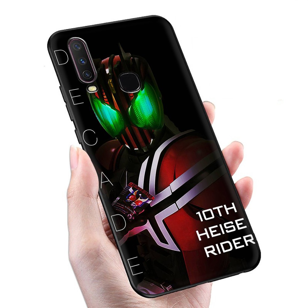 Cool Kamen Rider Soft Black TPU Silicone Phone Case for VIVO Y75 Y81 Y81S Y85 Y89 Y91 Y93 Y95 Y91C Anti-fall Back Cover