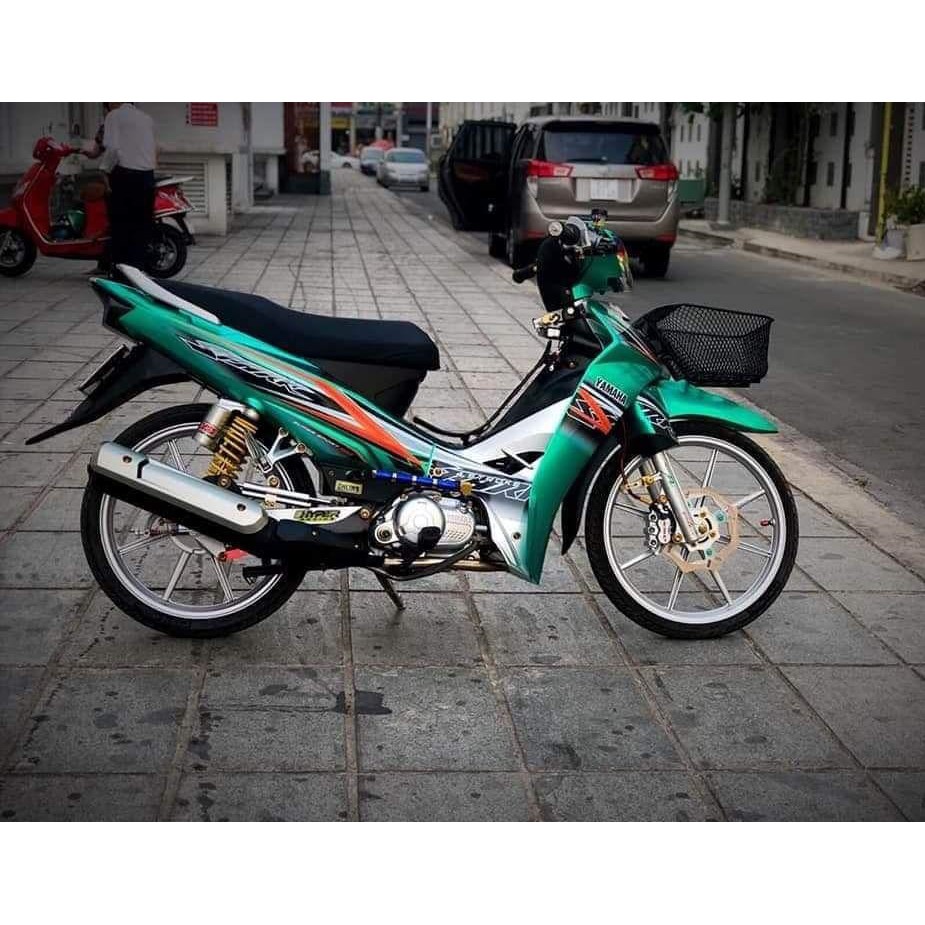 Tem trùm Sirius xanh ngọc, độ team decal xe máy si spark rẻ đẹp