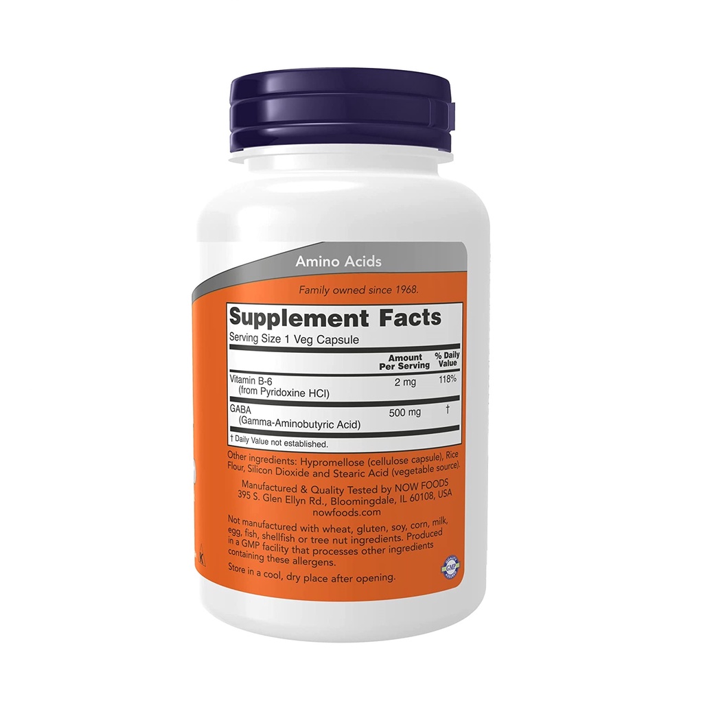 Now Gaba 500mg  - Viên uống hỗ trợ chức năng hệ thần kinh 100 viên