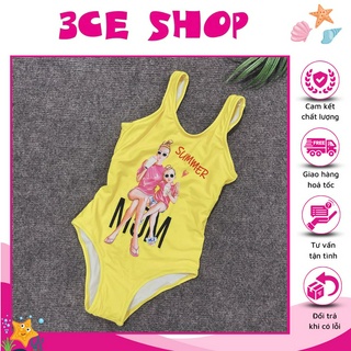Bộ bơi liền thân hình cho bé gái màu vàng nổi bật - Hàng có sẵn