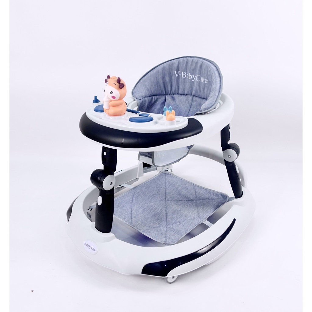 Xe Tròn Tập Đi Cho Bé V-Baby 6060 Có Bàn Ăn Dặm Mẫu Mới 2023