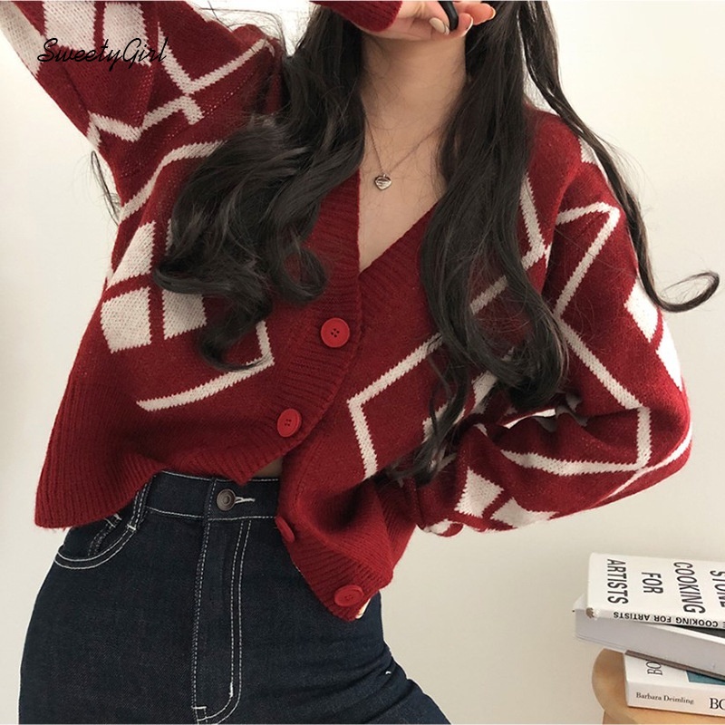 Áo croptop Dệt Kim Tay Dài Cổ Chữ V Màu Phản Quang Thời Trang Cho Nữ