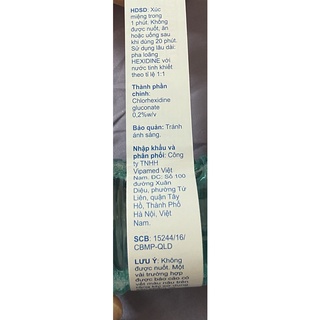 Nước Súc Miệng Sát Khuẩn Hexidine 80ml