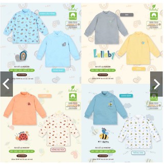 LULLABY ( ảnh thât) Áo cổ lọ bé trai - Mẫu mới 2021 INTERLOCK 100% PREMIUM COTTON (Cotton cao cấp dày dặn)
