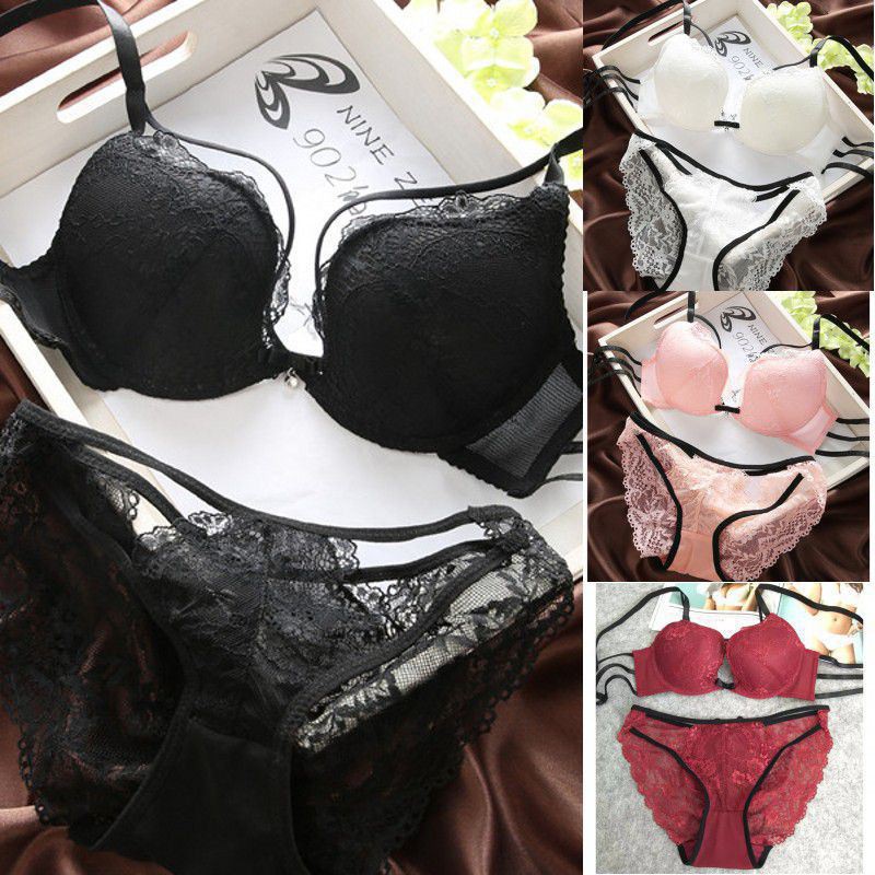 Set áo lót 2 dây & quần lót nữ thêu ren