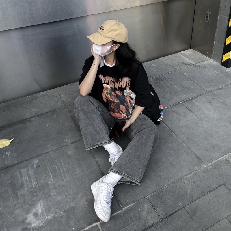 QUẦN JEANS SUÔNG XÁM Q43 (ẢNH THẬT)