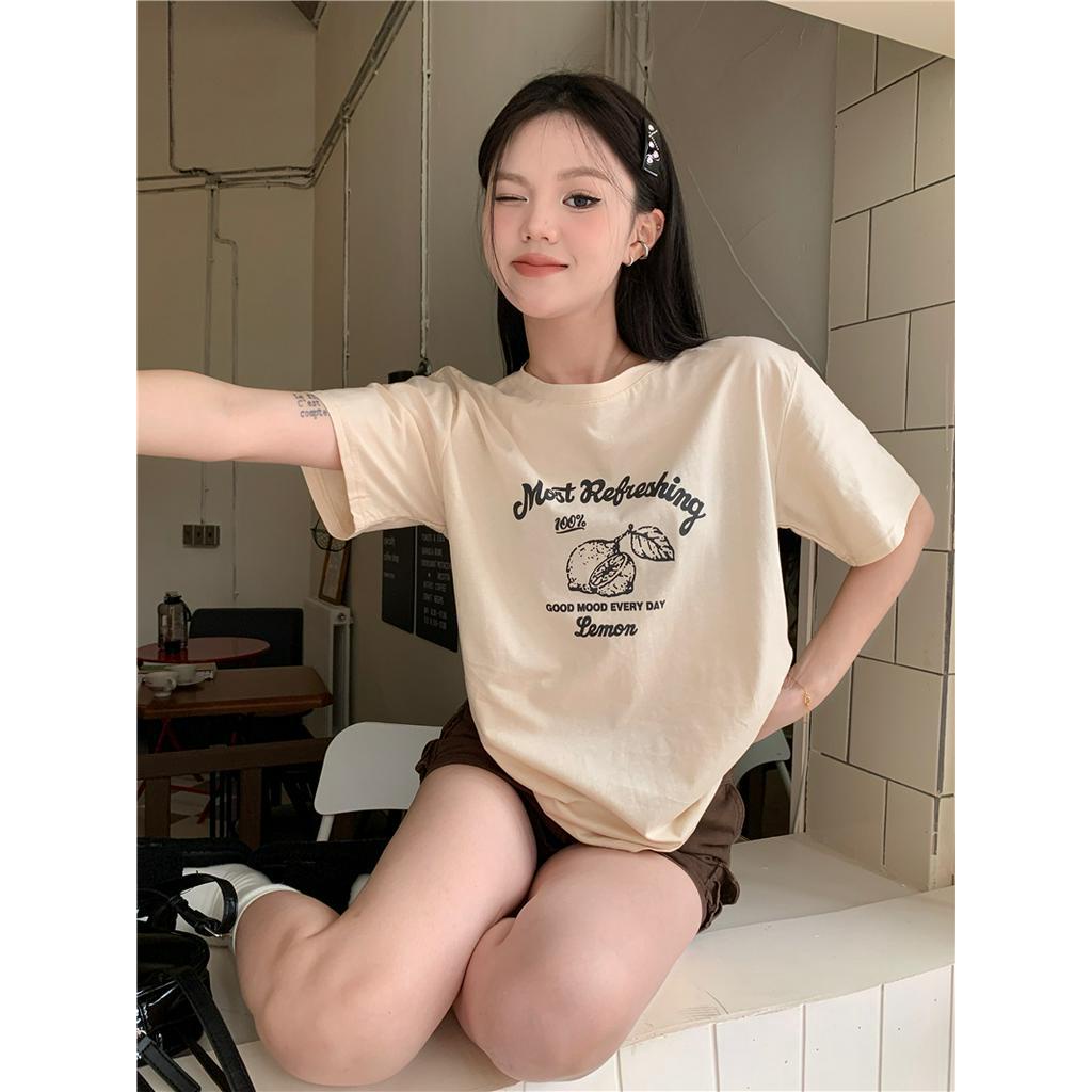 Áo Thun Cổ Tròn Dáng Rộng Phong Cách Mùa Hè Mới 64241