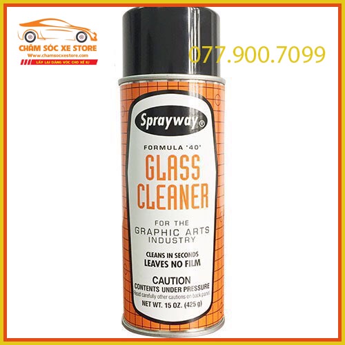 Chai Xịt Vệ Sinh Kính Thiết Bị Điện Tử Chuyên Dụng Sprayway Glass Cleaner SW 040 425g chamsocxestore