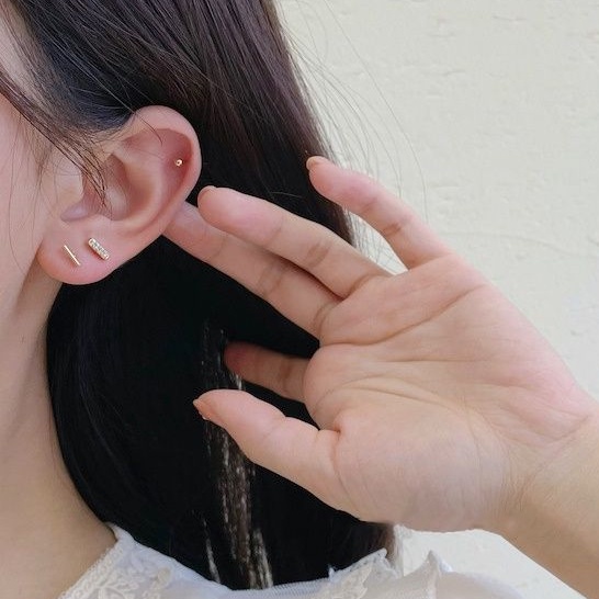 Set 3 bông tai bạc mạ vàng tây basic🌸