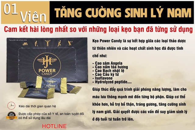 Kẹo CANDY POWER Hỗ Trợ Sinh Lý ở Nam Giới