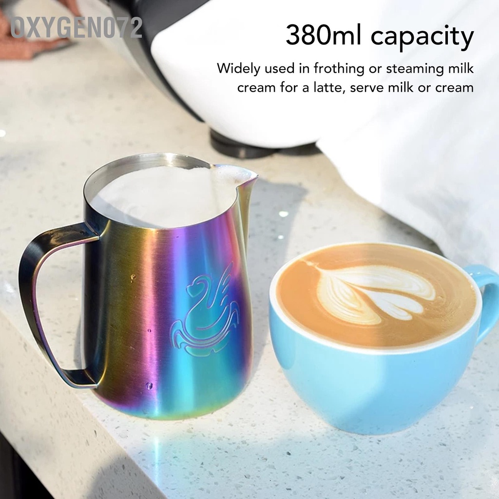 Oxygen072 Bình trữ đông sữa 380ml Thực phẩm cấp độ bằng thép không gỉ Eagle Vòi đa chức năng Cốc làm lạnh cho Latte kem