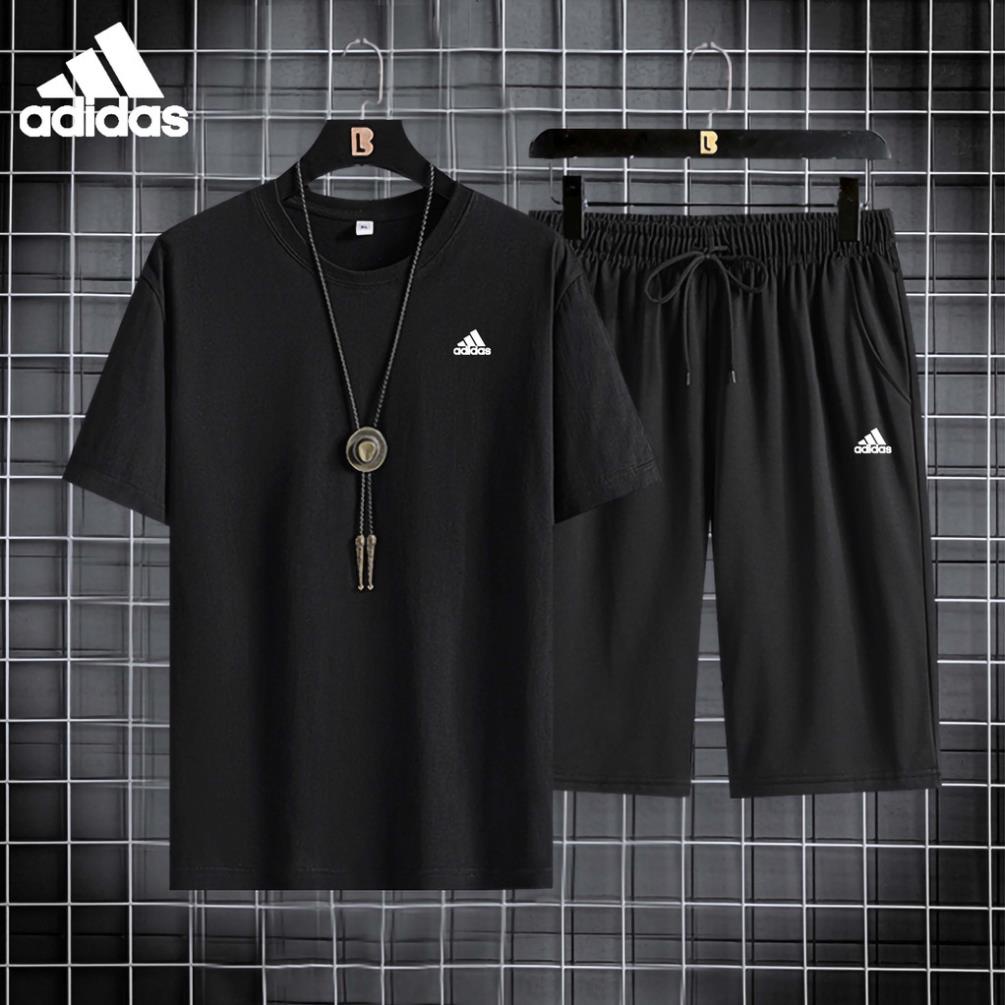 Bộ Áo Thun Cổ Tròn + Quần Short Thể Thao Adidas Thời Trang Dành Cho Nam Đẹp