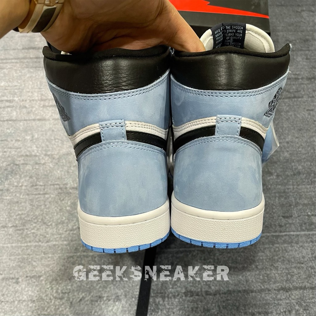 [GeekSneaker] Giày Nguyên Bản - SC Jordan 1 Retro High White University Blue Black | BigBuy360 - bigbuy360.vn