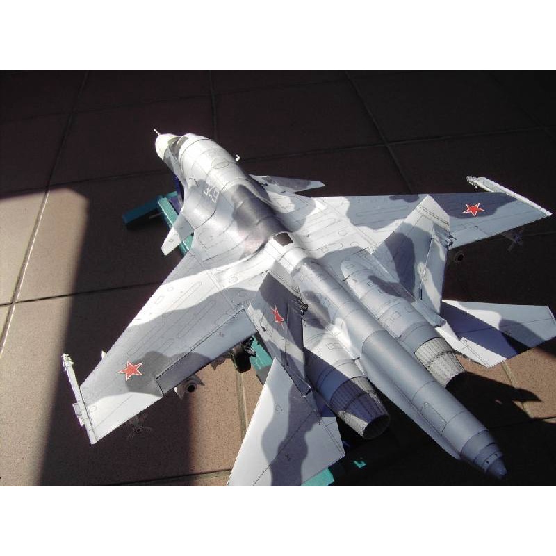 Bộ kit mô hình giấy 3D Máy bay Model Kartonowy - Fly Model 141 - Su-34