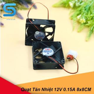 Quạt Tản Nhiệt 12V 0.15A 8x8CM 1500RPM (Siêu Êm - Không Gây Ồn)