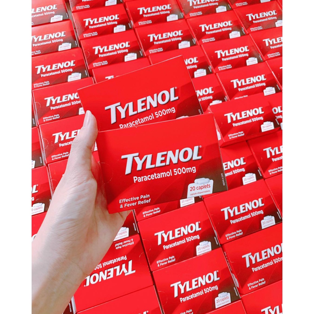 VIÊN UỐNG TYLENOL PARACETAMOL ÚC 20 VIÊN - HÀM LƯỢNG 5000MG