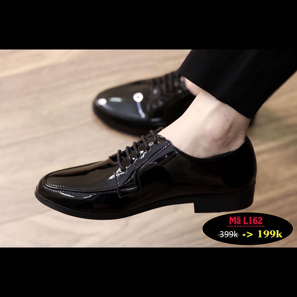 Giày Tây Nam, Giày Da Bóng Màu Đen L162. | BigBuy360 - bigbuy360.vn