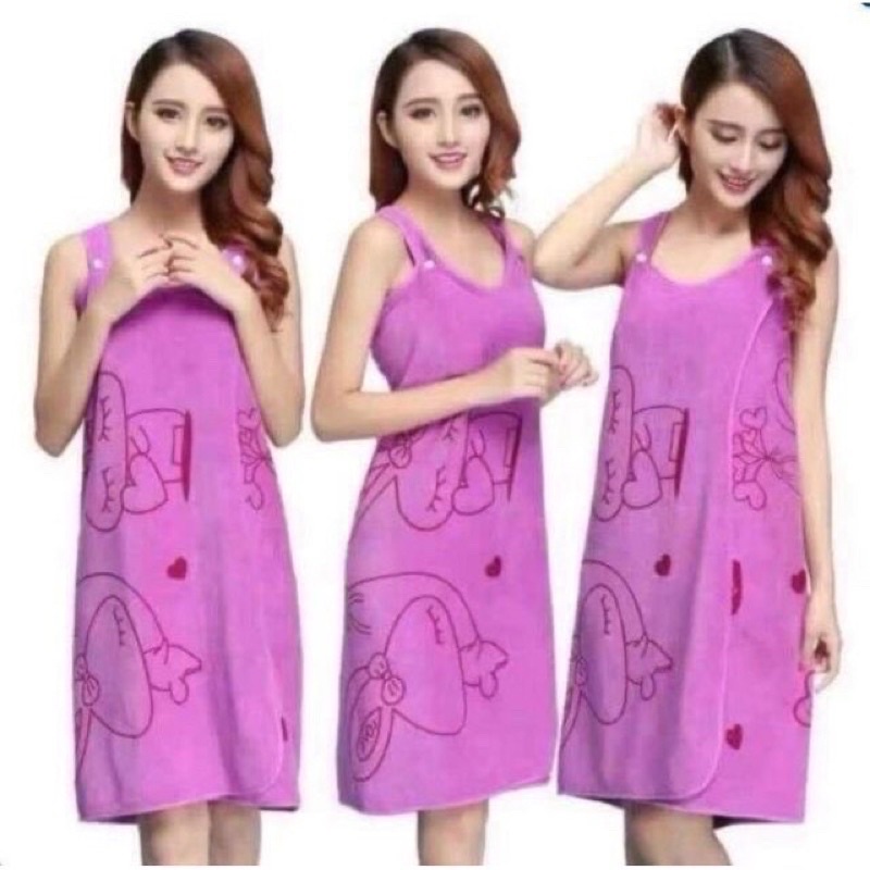 Khăn tắm choàng 2 trong 1 cotton mềm mịn