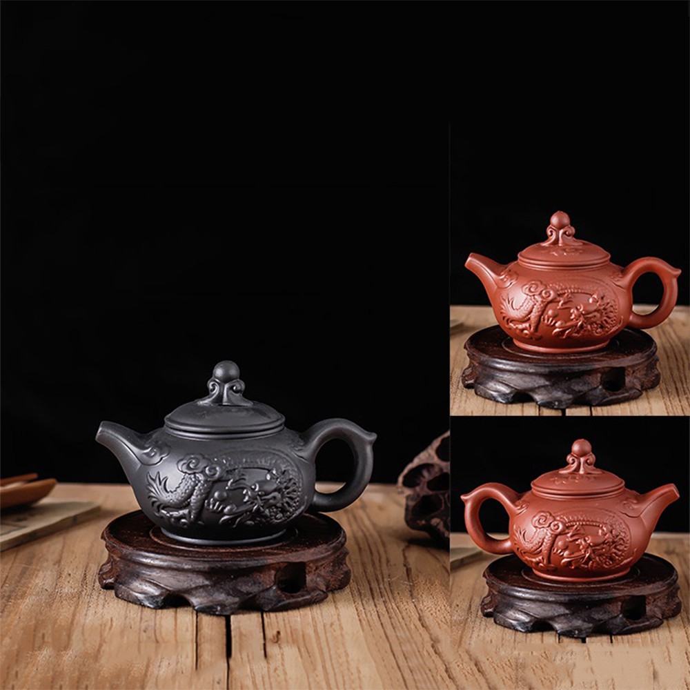 [Chọn mẫu] Ấm trà tử sa Nghi Hưng họa tiết bát quái trúc long phượng ngọa long phi long phụ kiện bàn trà trà đạo