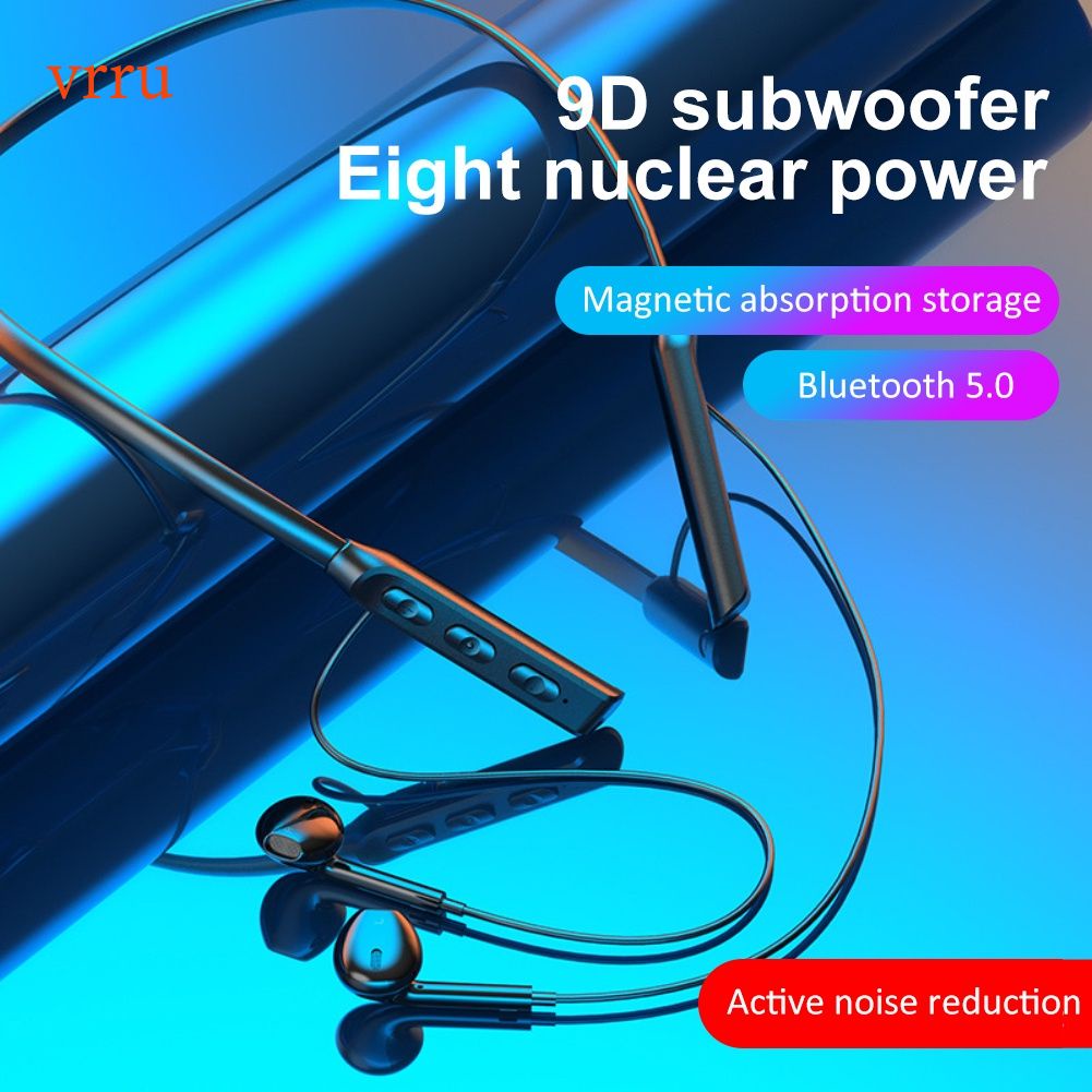 New TWS Không Dây Halter Neck Bluetooth Cổ-gắn Tai Nghe Tai Nghe Stereo Loa Siêu Trầm Treo Từ tai nghe Thể Thao Không Thấm Nước Tai Nghe. Vrru