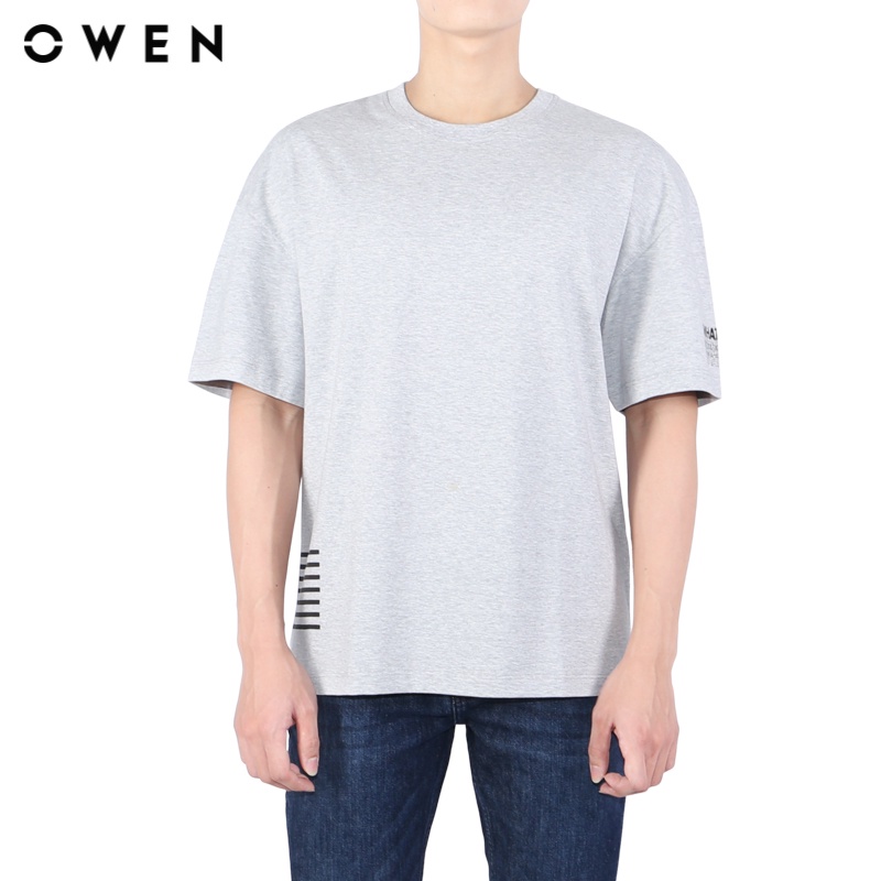 Áo Tshirt ngắn tay Nam Owen Cotton Freesize màu Xám - TS22355