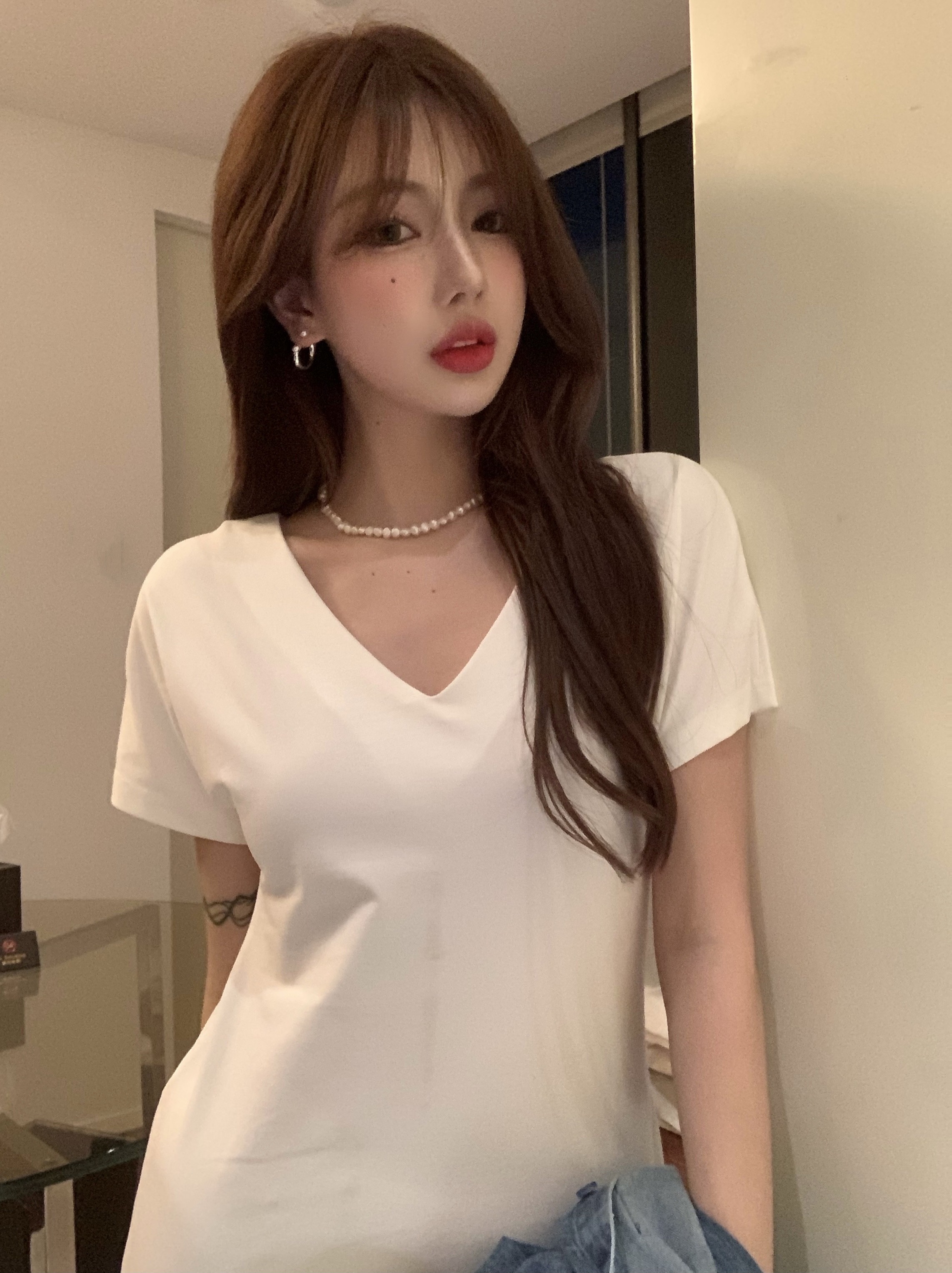Đầm Chữ A Cổ Chữ V Thiết Kế Đơn Giản Phong Cách Hàn Quốc | BigBuy360 - bigbuy360.vn