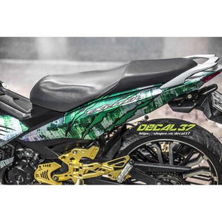 Tem Trùm Exciter 150 Cá Mập Rỉ Xanh Bạc