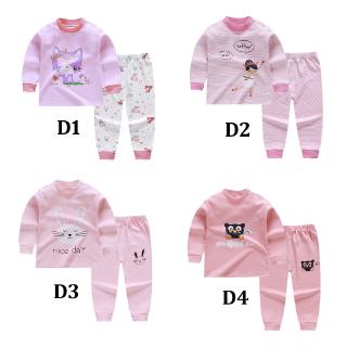 Children pajamas for 0-7years fashion striped long-sleeved pajamas baby girls pajamas PF