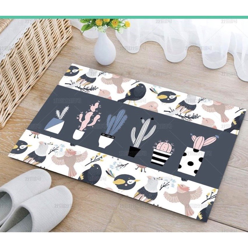 Thảm lau chân 3D 40x60cm,mẫu gấu nâu&lt;br&gt;