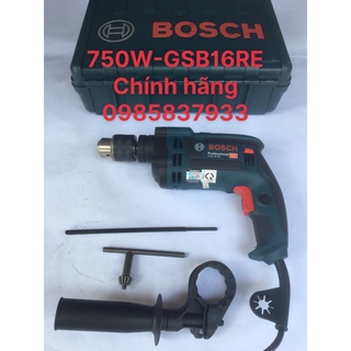 Máy khoan tường 750W GSB 16RE chính hãng Bosch dùng khoan lỗ trên các vật liệu hiệu quả