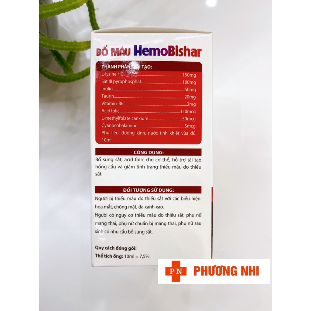 HEMOBISHAR - SẢN PHẨM BỔ MÁU DO THIẾU SẮT VÀ ACID FOLIC