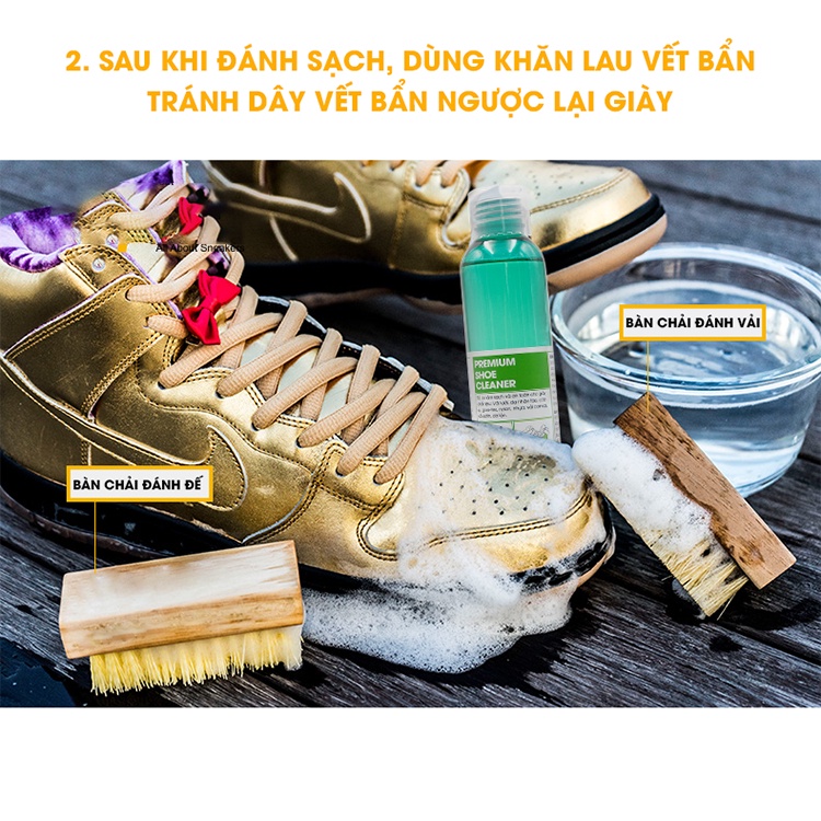 Chai Dung Dịch Vệ Sinh Giày Sneaker Prenium Shoe Cleaner XIMO 120ml Làm Sạch Chuyên Sâu XXI05