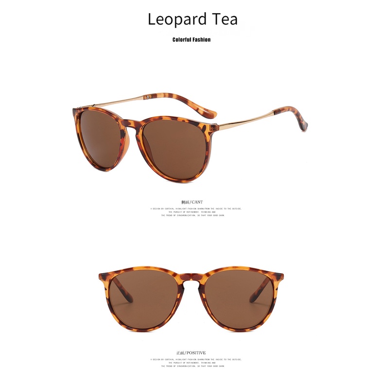 Kính Mát Nam Nữ Nửa Gọng Kim Loại Cổ Điển