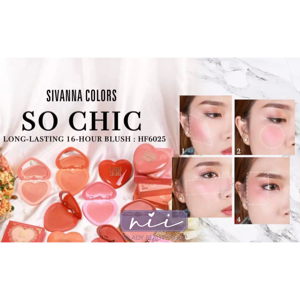 Má hồng trái tim Sivanna Colors Sochic Long-lasting 16-hour Blush | BigBuy360 - bigbuy360.vn